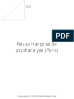 Revue Française de Psychanalyse Société Psychanalytique de Paris 1997 LXI