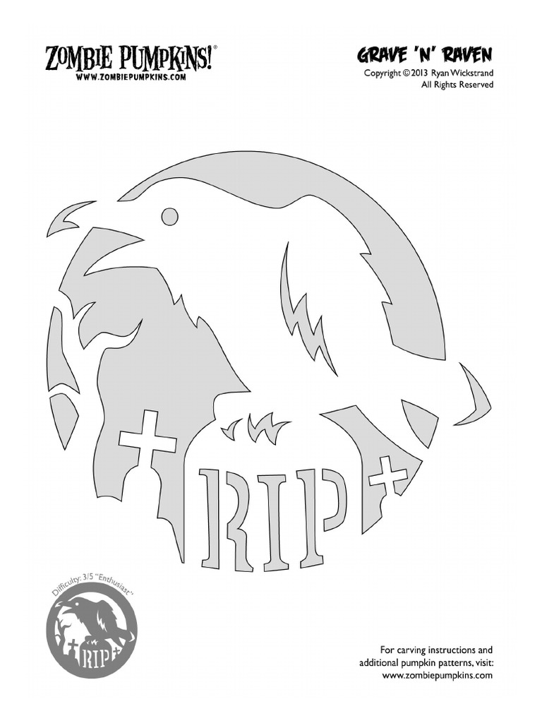 raven-pumpkin-carving-pattern