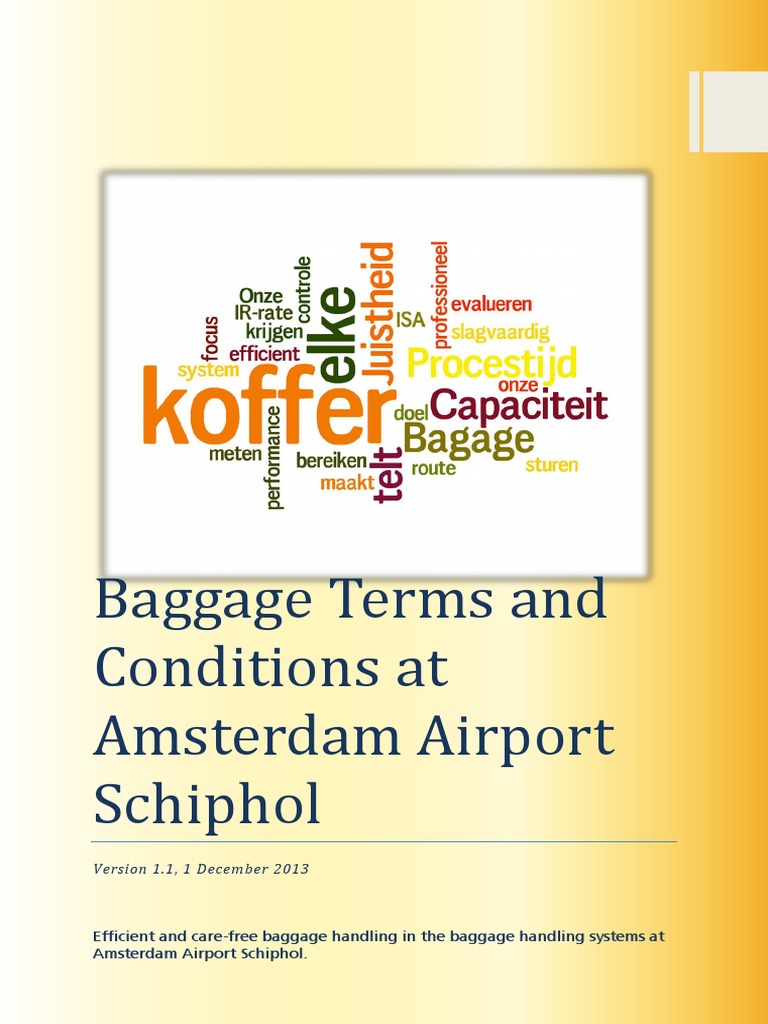Baggage Terms and Conditions PDF Airport Baggage