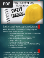 Safety Training and Education