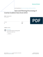 Frequency Analysis and Filtering Processing of Gravity Gradient Data From GOCE