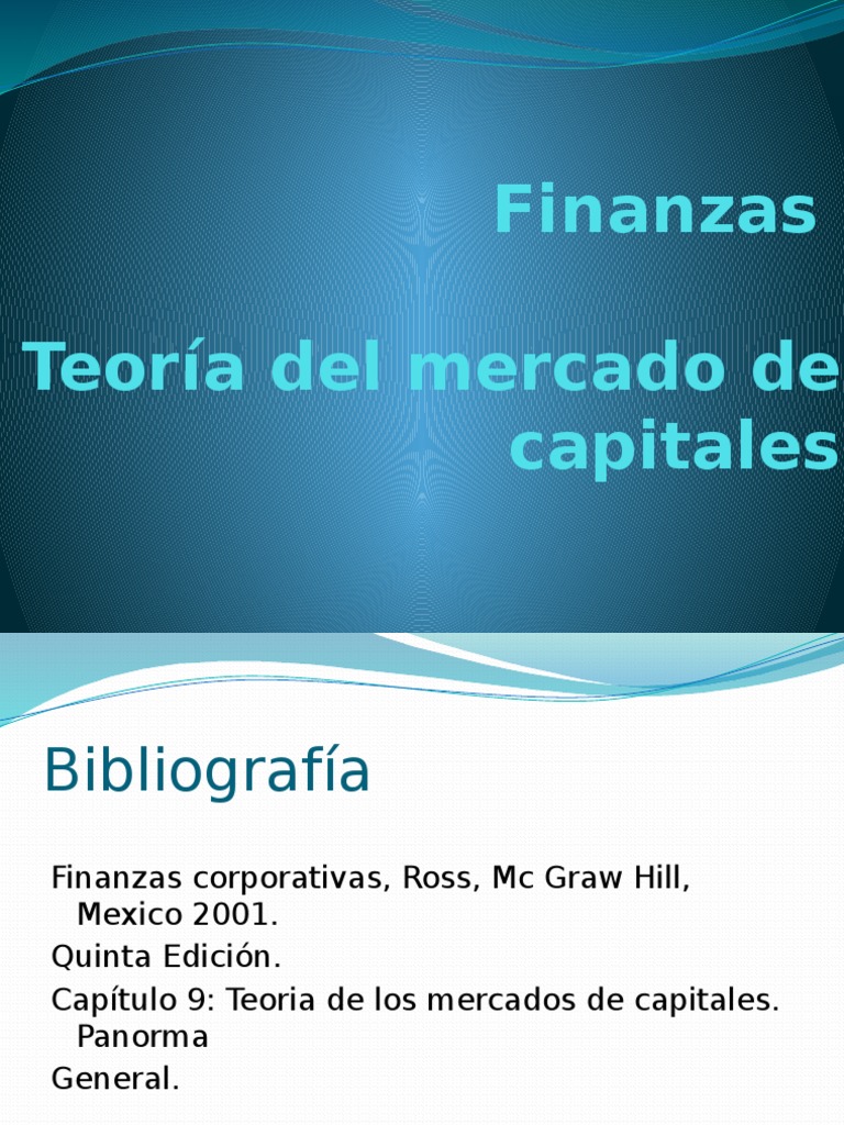 Teoría del Mercado de Capitales | PDF | Compartir (Finanzas) | Mercados ...