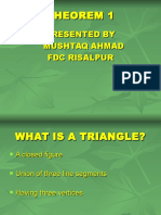 Theorem 1: Presented by Mushtaq Ahmad FDC Risalpur