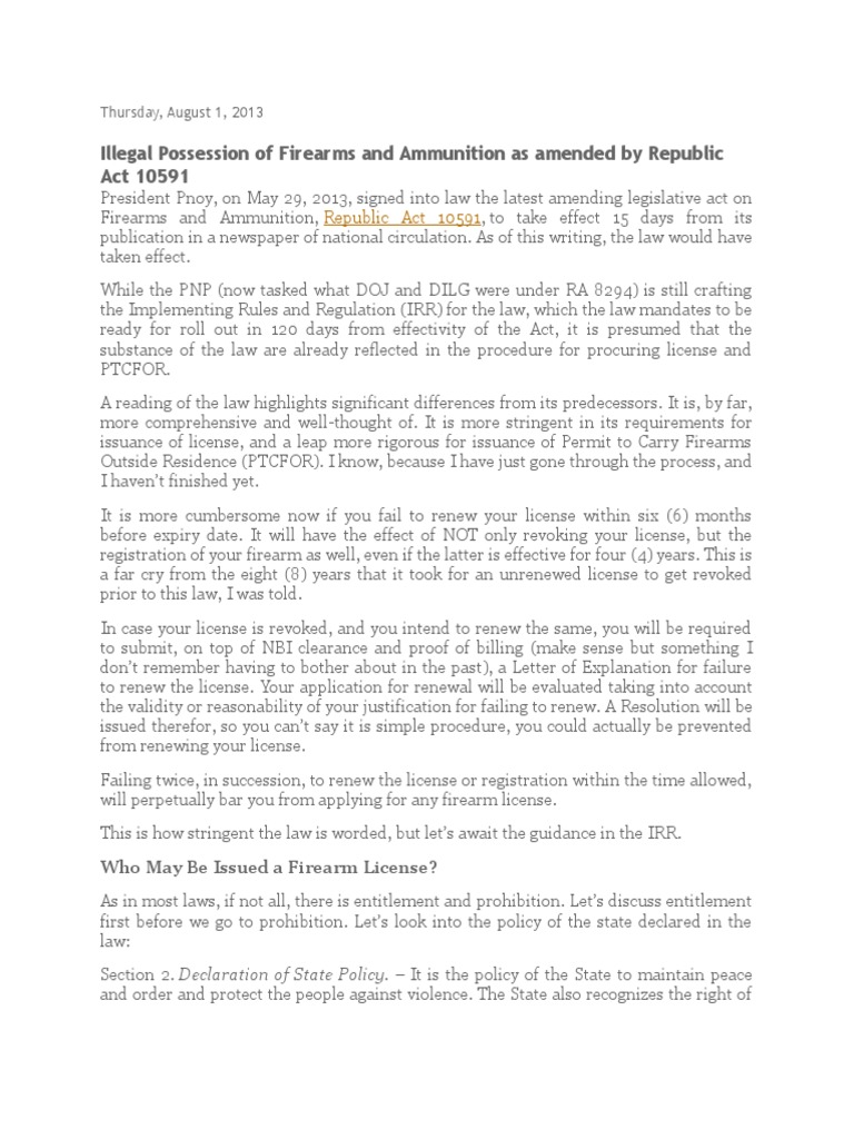 illegal-possession-of-firearms-and-ammunition-as-amended-by-republic