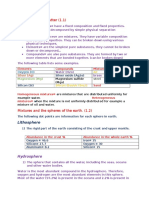 Classification of Matter (1.1) : Lithosphere