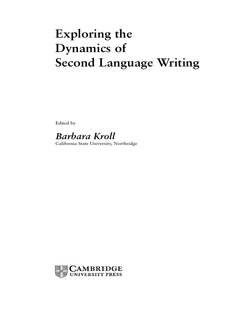 Exploring The Dynamics of Second Language Writing | PDF | Second ...