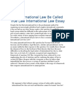 Can International Law Be Called True Law International Law Essay