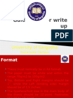 Guidelines For Write Up: University of Sargodha