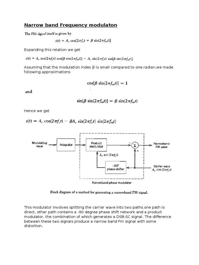Narrow Band Frequency Modulaton PDF