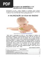 21 - A Valorização Da Vida Nas Diferentes Tradições Religiosas e Místico-filosóficas
