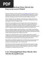 Download Cara Menghadapi Demo Buruh Dan Karyawan Secara Efektif by Nurtanio Chen SN325236102 doc pdf