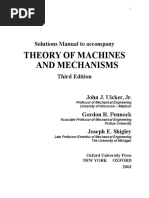 Theory of Machines and Mechanisms: Solutions Manual To Accompany