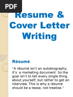 Resume & Cover Letter Writing