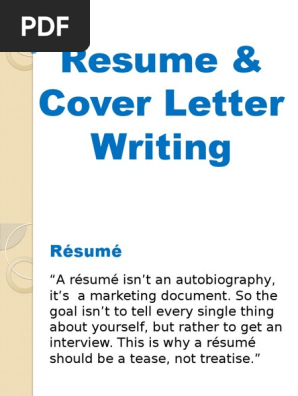 Resume writing