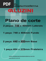 Plano de Corte e Lista de Materiais.
