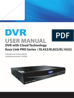User Manual: Easy Link PRO Series (EL422/EL822/EL1622) DVR With Cloud Technology