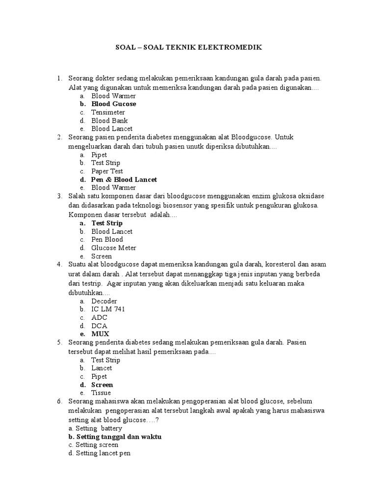 Soal Soal Elektromedik