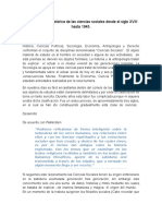 La Construcción Histórica de Las Ciencias Sociales Desde El Siglo XVIII Hasta 1945