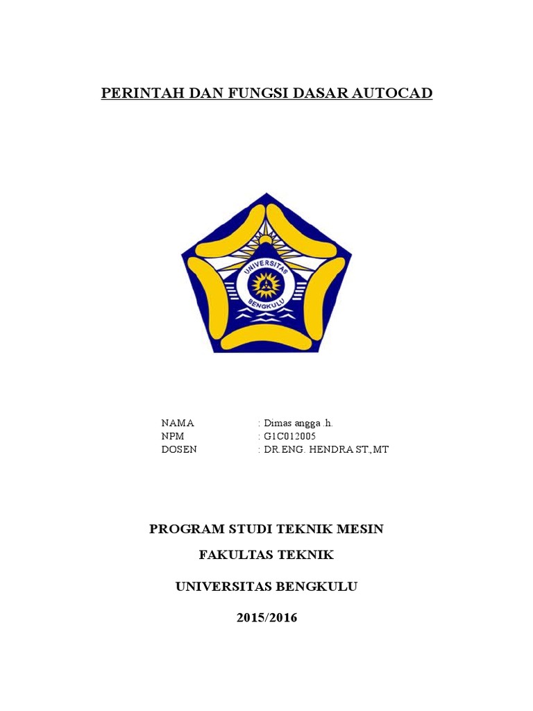 Perintah Dan Fungsi Dasar Autocad
