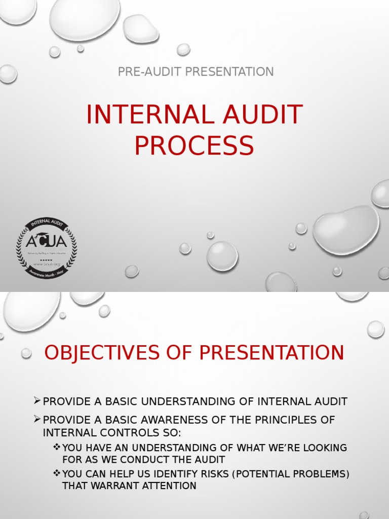 Internal Audit Awareness Presentation | PDF | Internal Audit | Internal ...