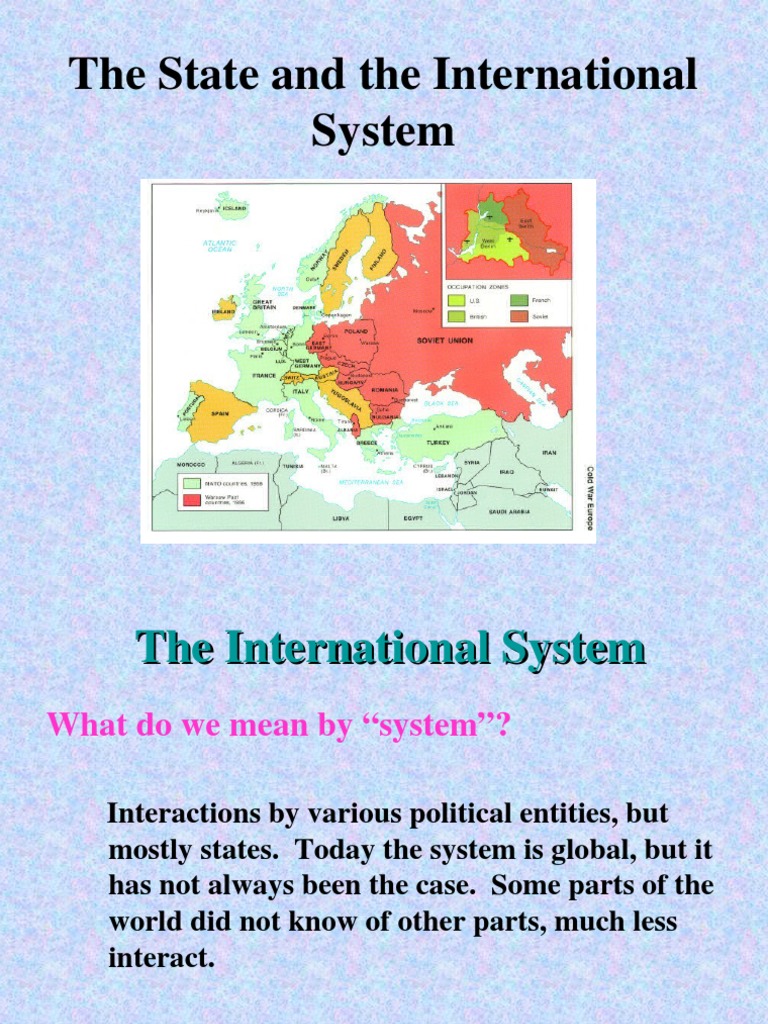 The State and the International System: Key Concepts and Actors | PDF ...