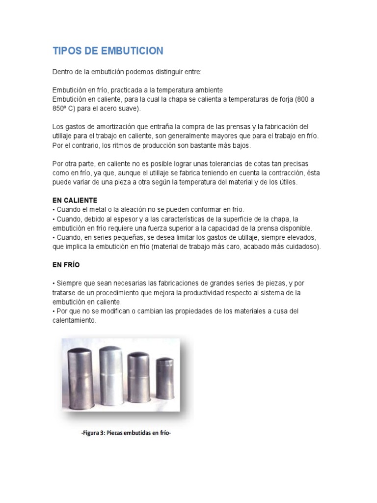 Tipos de Embutición de Metales | PDF | Industrias | Science