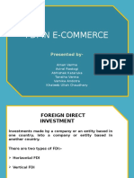 Fdi in E-Commerce: Presented by