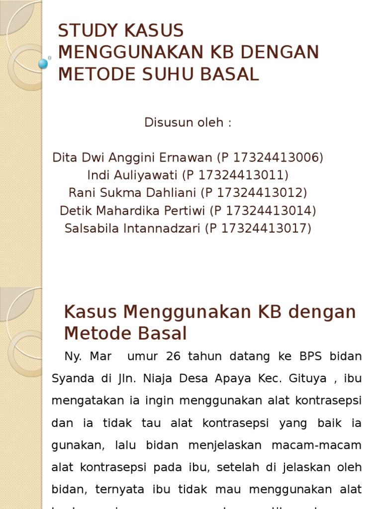 Kelompok 2 Metode Suhu Basal Tubuh