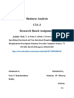 Business Analysis CIA-3 Research Based Assignment: Article