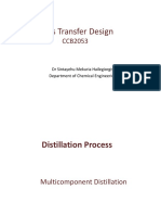 Mass Transfer Design: DR Sintayehu Mekuria Hailegiorgis Department of Chemical Engineering