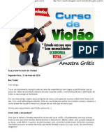 Sua Primeira Aula de Violão...