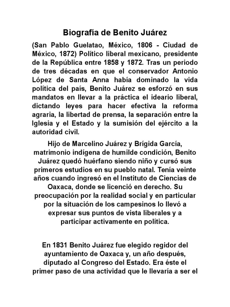 Biograf a de Benito Ju rez M xico - 1604908679
