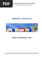 Memorial Descritivo - Creches Proinfância