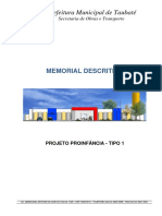 Memorial Descritivo - Creches Proinfância