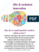 Scientific & Technical Innovation: How Do We Understand The World in Which We Live?