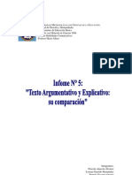 Informe 5 Texto Argumentativo y Texto Explicativo