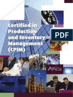 Certified in Production and Inventory Management (CPIM)