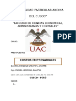 Universidad Particular Andina Del Cusco Caratula