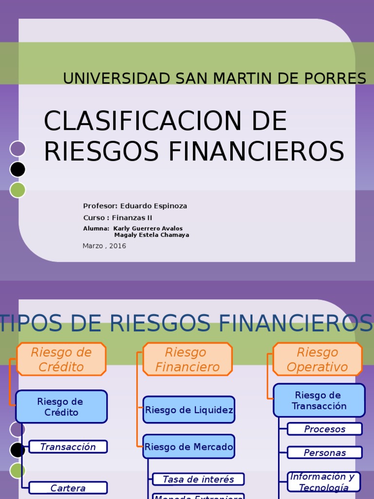 Clasificación de Riesgos Financieros | PDF | Riesgo | Compartir (Finanzas)