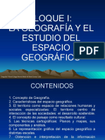 BLOQUE 1. LA GEOGRAFÍA Y EL ESTUDIO DEL ESPACIO GEOGRÁFICO