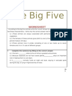 The Big Five: Worksheet