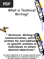 1.nature of Tech'l Writing