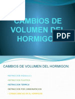 Cambios de Volumen en El Hormigon