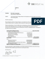 2Q - Report On IPO Proceeds