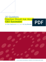 20 Questions Directors Should Ask About CEO Succession