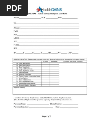 HealthGAINS History and Physical (2)