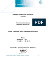 Unidad 3 UML y BPD en El Modelado Del Negocio DMDN