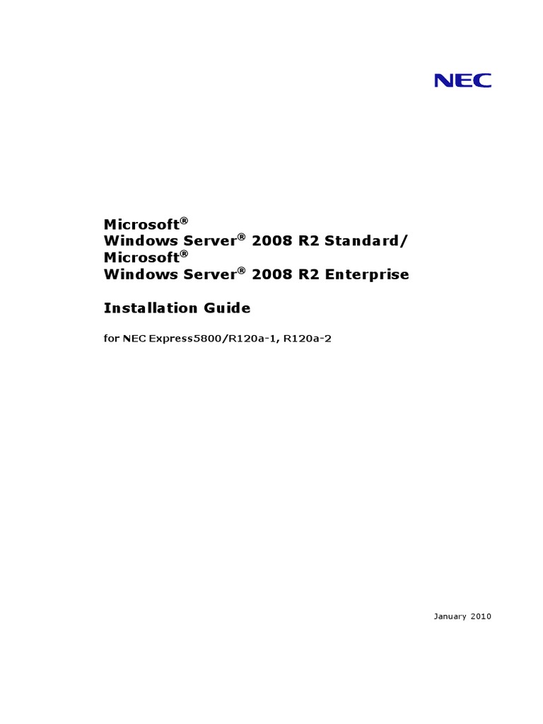 Windown Server 2008 Installation Guide PDF | PDF | Microsoft Windows | Bios