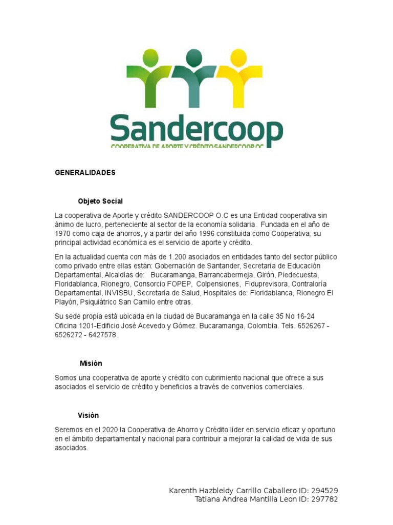 Sander Coop PDF Cooperativa Economias