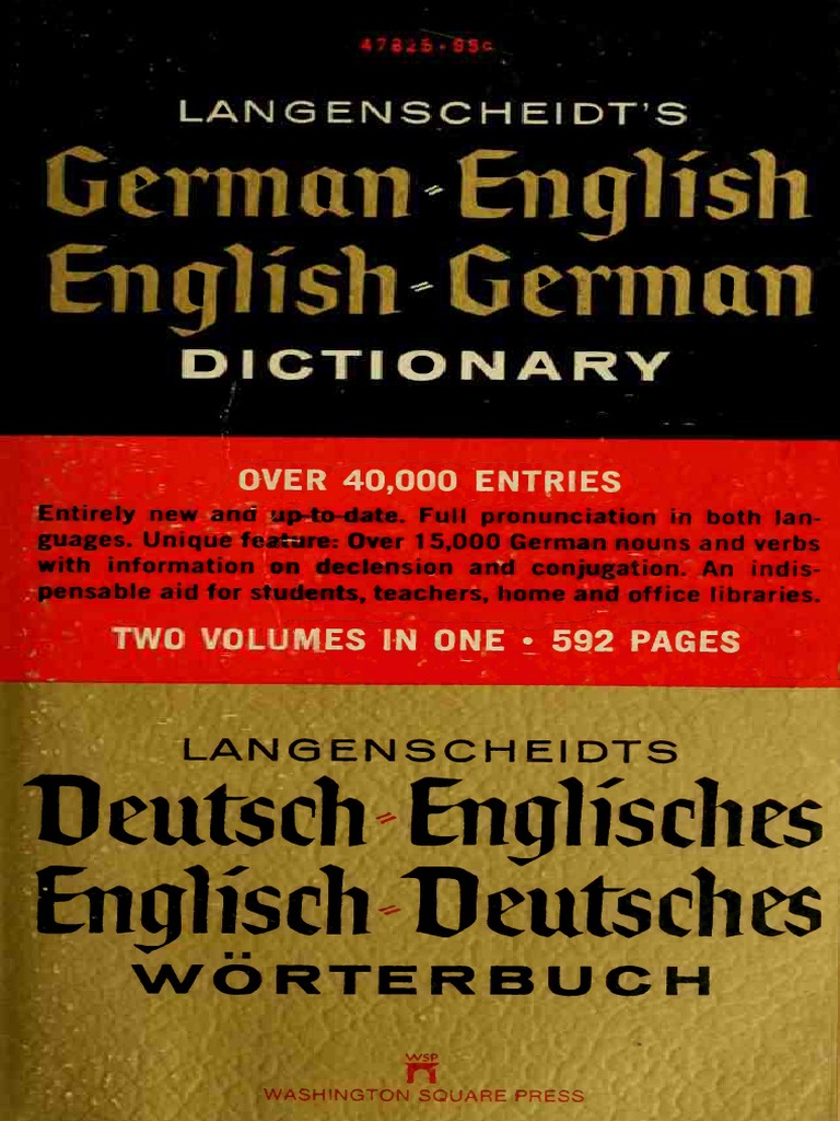 Langenscheidt's German-English, English-German Dictionary (1970), PDF